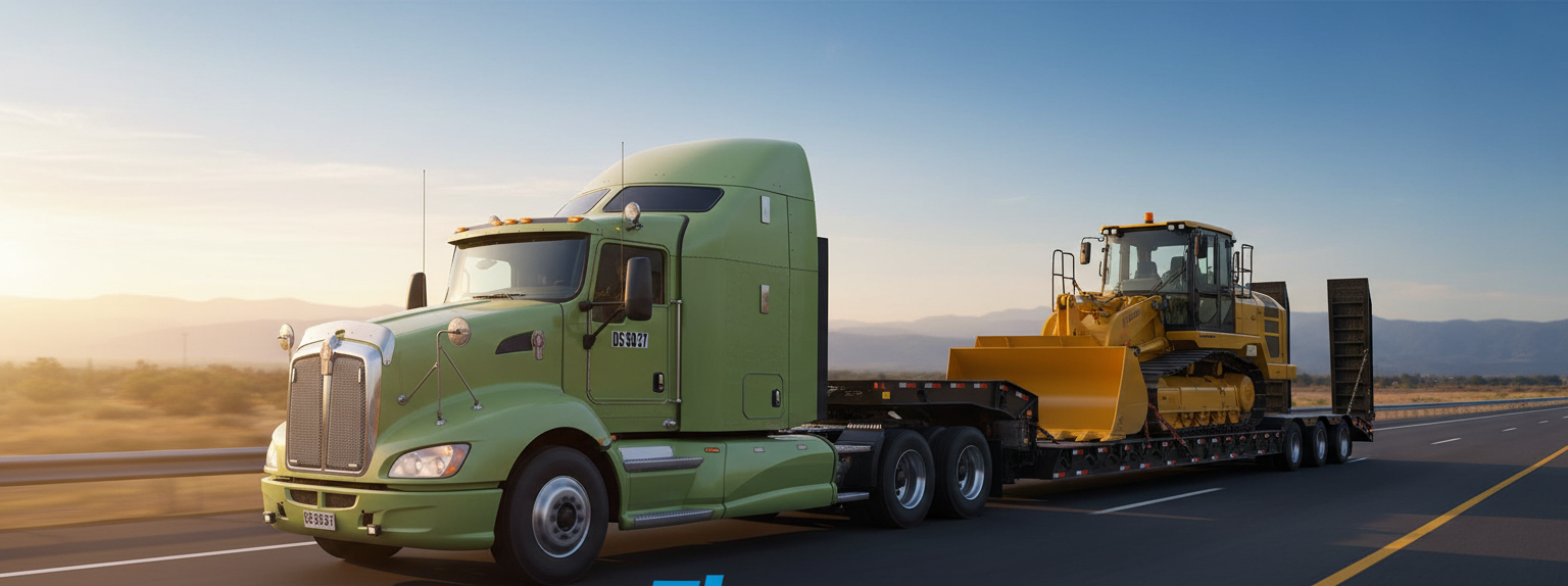 Camión batea transportando áridos y materiales de construcción en V Región - Servicio de transporte de batea en Valparaíso ConCon Viña del Mar - Logística de transportes para carga pesada materiales a granel proyectos mineros industriales - Flocam Transportes